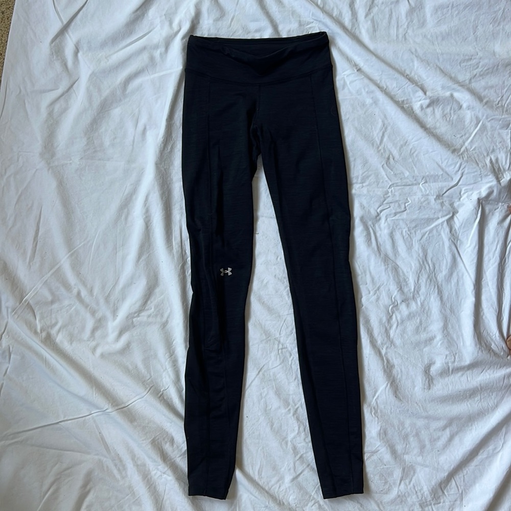 Under Armour ColdGear Base Layer Heathered Black Size XS